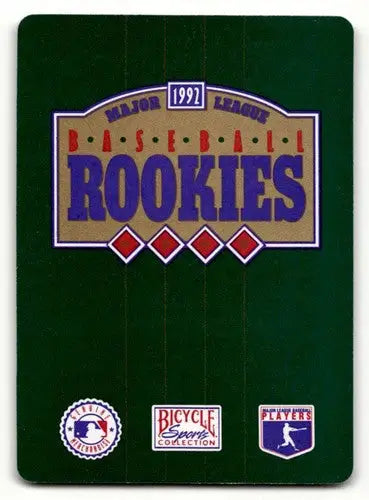 1992 Major League Baseball Rookies card featuring Reggie Jefferson Cleveland Indians original gloss
