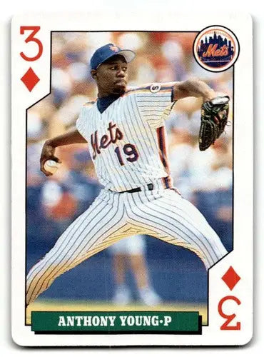 1992 Bicycle Rookies #3 Anthony Young New York Mets Baseball Cards N ID:62069 - Baseball Card Single