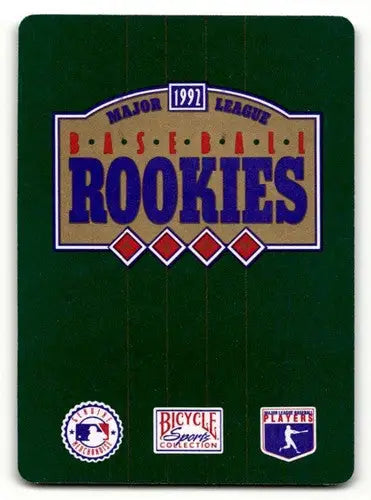 1992 Bicycle Rookies Greg Colbrunn Montreal Expos baseball card with original gloss