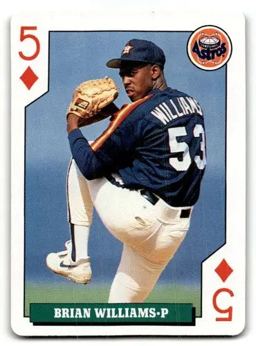 1992 Bicycle Rookies #5 Brian Williams Houston Astros Baseball Cards ID:62092 - Baseball Card Single