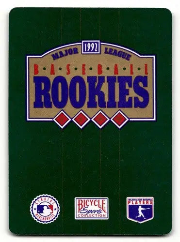 Original gloss 1992 Bicycle Rookie card of Arthur Rhodes from Baltimore Orioles