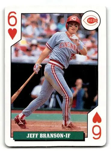 Original gloss Jeff Branson Cincinnati baseball card from 1992 Bicycle Rookies series