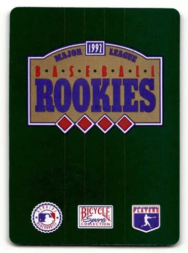 Original gloss 1992 Major League Baseball Rookies card featuring Jeff Branson Cincinnati Reds