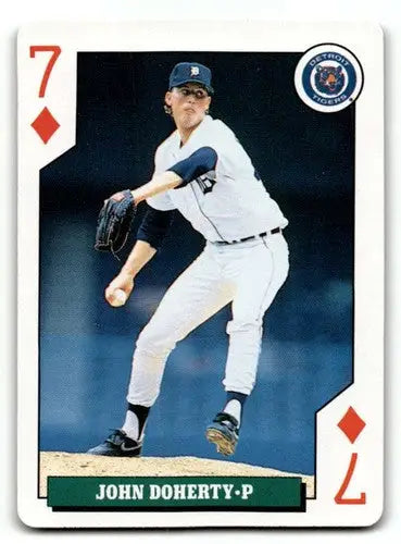 1992 Bicycle Rookies #7 John Doherty Detroit Tigers Baseball Cards N ID:62055 - Baseball Card Single