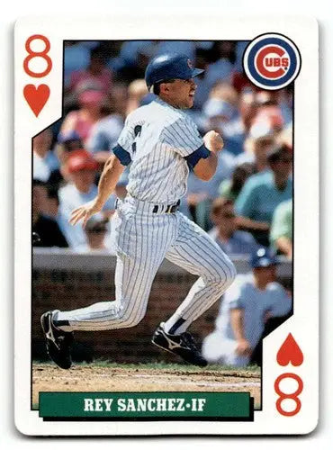 Original gloss Rey Sanchez Chicago baseball card from 1992 Bicycle Rookies series