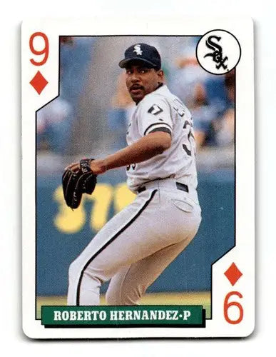 Original gloss baseball card of Roberto Hernandez from Chicago White Sox 1992 Bicycle Rookies