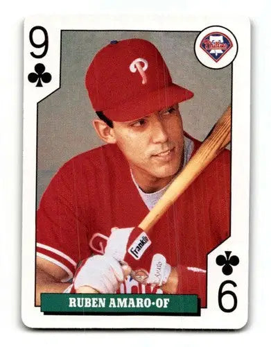 1992 Bicycle Rookies #9 Ruben Amaro Philadelphia Phillies Baseball C ID:62088 - Baseball Card Single