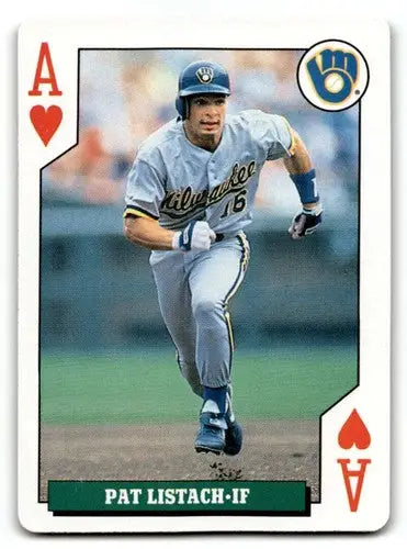 1992 Bicycle Rookies #A Pat Listach Milwaukee Brewers Baseball Cards ID:62045 - Baseball Card Single