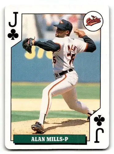 Alan Mills Baltimore Orioles baseball card from 1992 Bicycle Rookies series