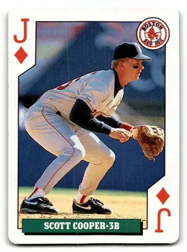 Scott Cooper Boston baseball card from 1992 Bicycle Rookies set featuring Boston Red Sox
