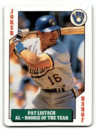 Original gloss Pat Listach Milwaukee baseball card from 1992 Bicycle Rookies series
