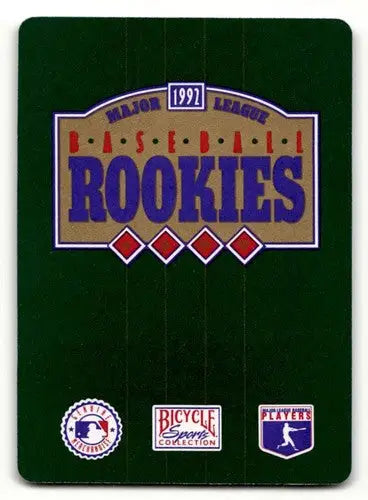 1992 Bicycle Rookies card featuring Gary DiSarcina California Angels with original gloss