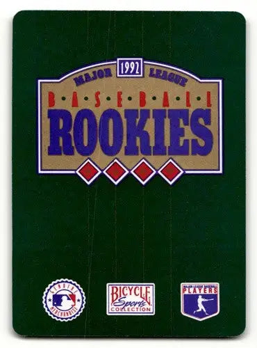 Original gloss 1992 Bicycle Rookies Andy Stankiewicz baseball card featuring Major League Baseball rookies