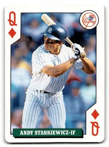 Original gloss Bicycle Rookies Andy Stankiewicz baseball card from 1992 series