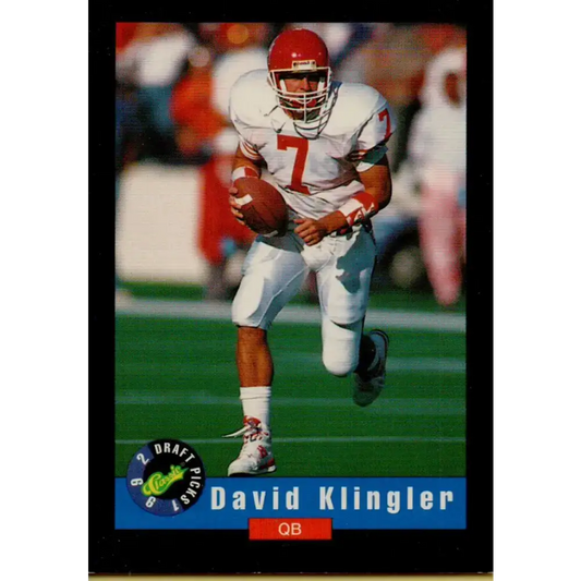 1992 Classic #2 David Klingler NM-MT Cincinnati Bengals Football Card - Football Card Single