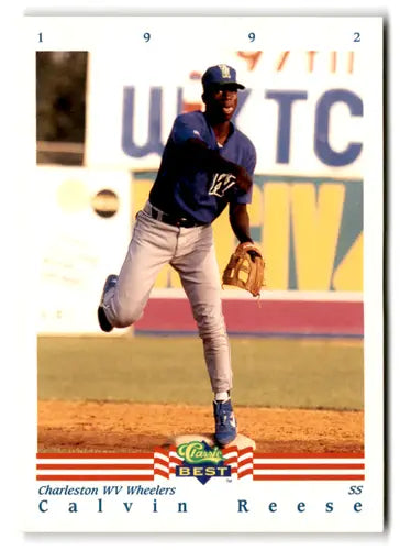 Original gloss 1992 Classic Best Calvin Reese baseball card NM-MT ID 72901