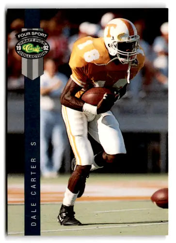 Original gloss Dale Carter football card from 1992 Classic Four Sport series