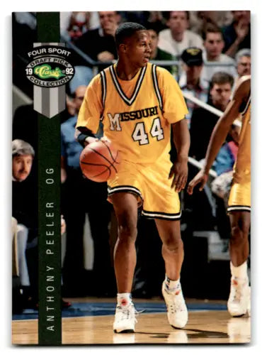 Anthony Peeler basketball card from the 1992 Classic Four Sport series featuring Lakers