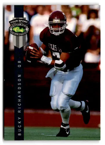 Football trading card from 1992 Classic Four Sport collection featuring Bucky Richardson
