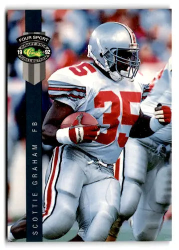 Football trading card from 1992 Classic Four Sport series featuring Scottie Graham