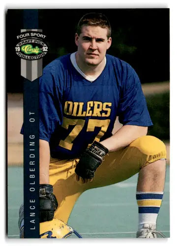 Lance Olberding football card from 1992 Classic Four Sport collection NM Near Mint