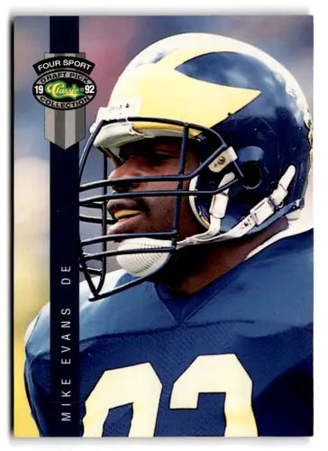 Football trading card from 1992 Classic Four Sport series featuring Mike Evans NM Near Mint
