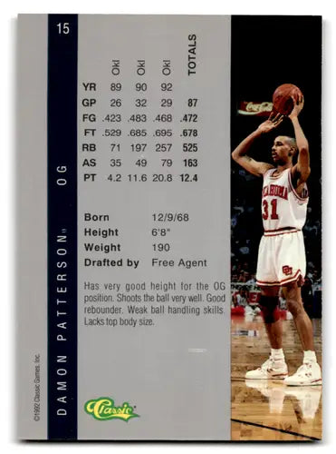 1992 Classic Four Sport #15 Damon Patterson EX/NM ID:67885 - Baseball Card Single