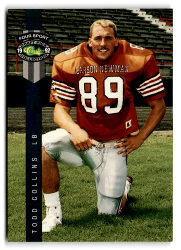 Football trading card from 1992 Classic Four Sport series featuring Todd Collins NM Near Mint