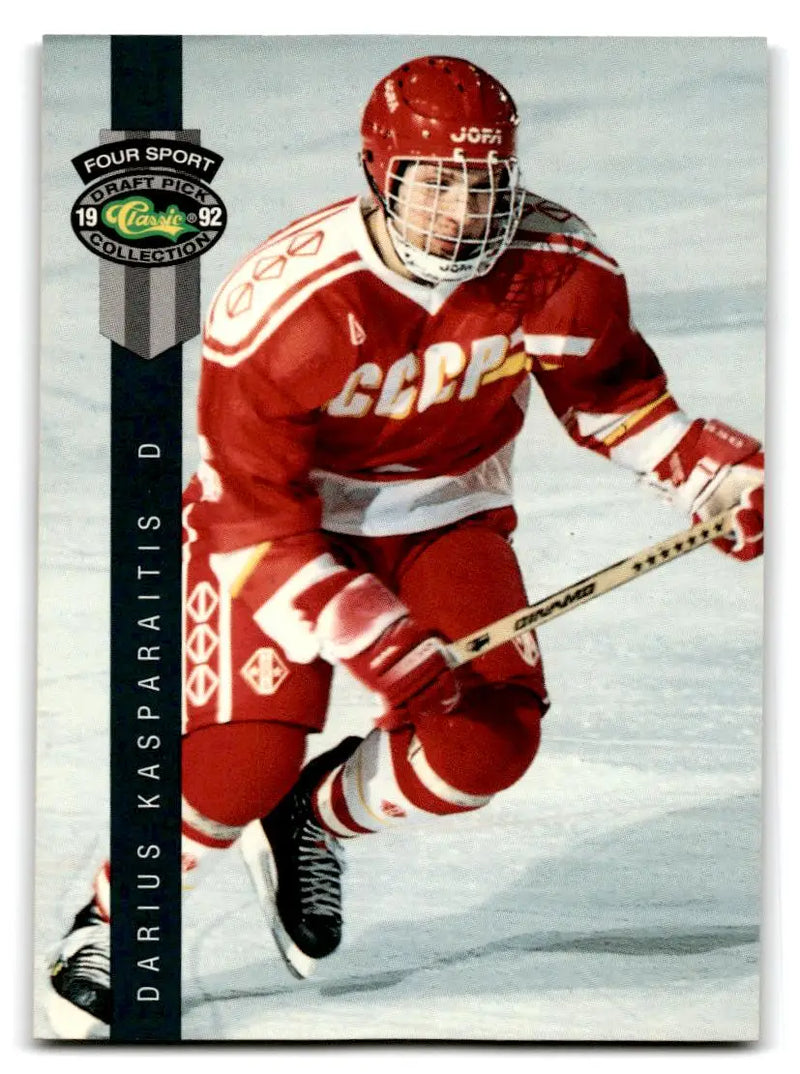 1992 Classic Four Sport #154 Darius Kasparaitis - Hockey Card Single
