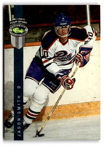 Hockey trading card from 1992 Classic Four Sport featuring Jason Smith in Near Mint condition