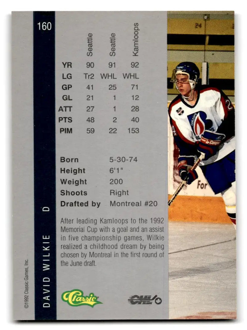 1992 Classic Four Sport #160 David Wilkie - Other