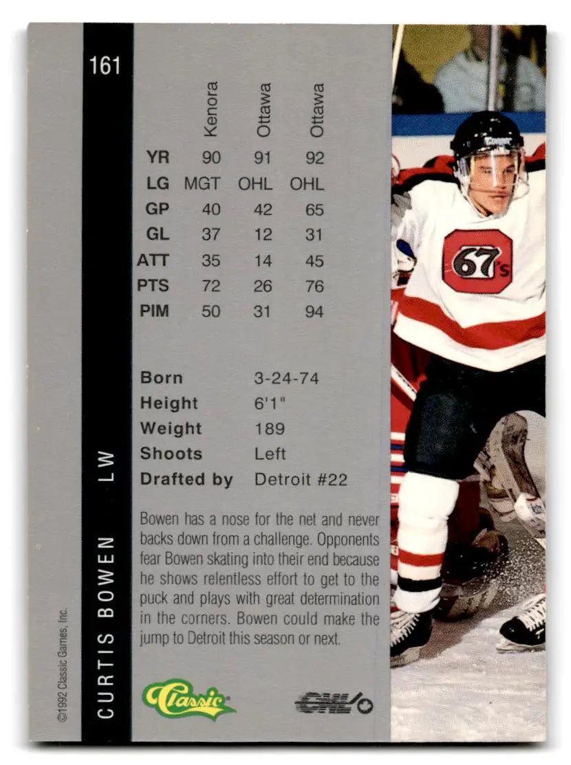 1992 Classic Four Sport #161 Curtis Bowen - Other