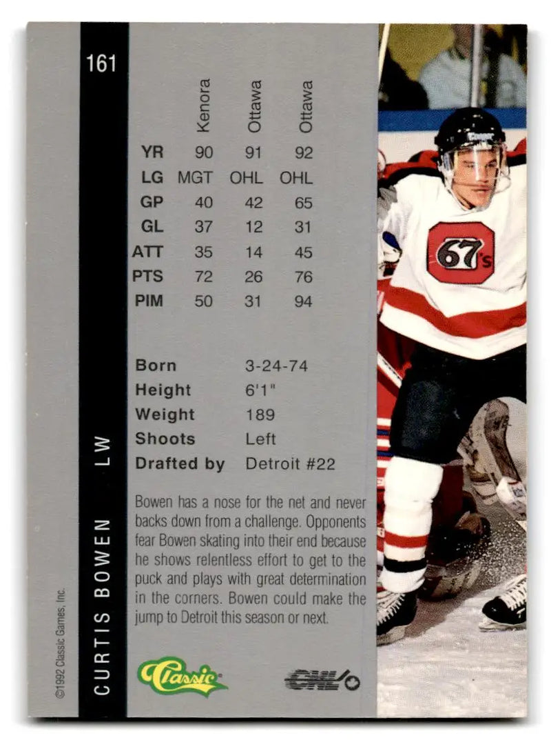 1992 Classic Four Sport #161 Curtis Bowen - Other