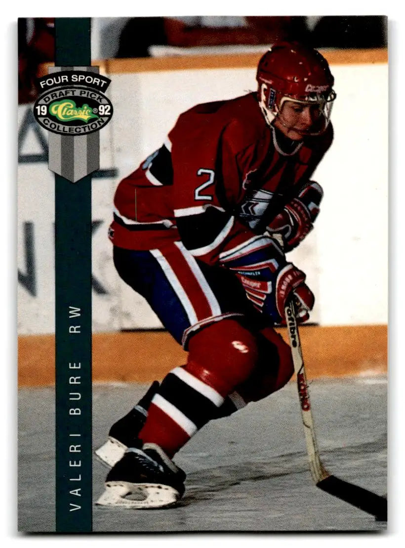1992 Classic Four Sport #163 Valeri Bure - Hockey Card Single