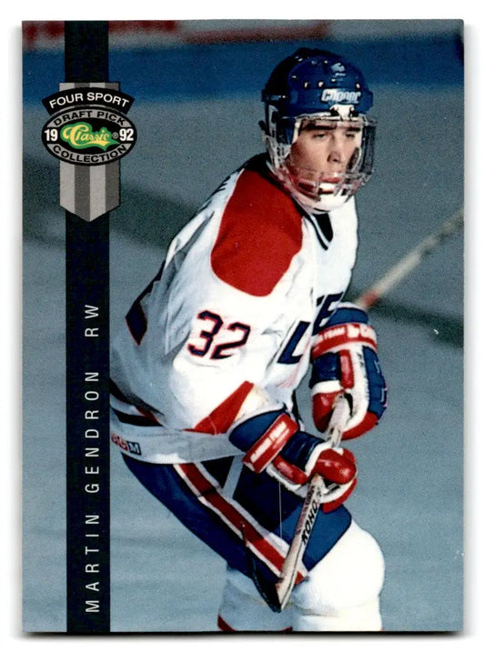 1992 Classic Four Sport #172 Martin Gendron - Hockey Card Single