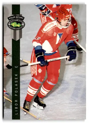 Hockey trading card from 1992 Classic Four Sport featuring Libor Polasek in Near Mint condition