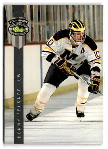 Denny Felsner hockey card from 1992 Classic Four Sport collection in near mint condition