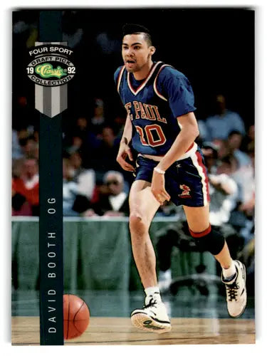 David Booth basketball card from 1992 Classic Four Sport collection in EX/NM condition