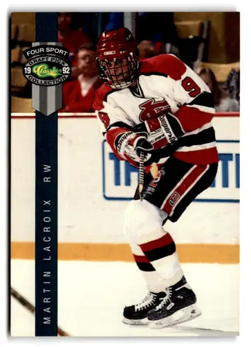 Hockey trading card from Classic Four Sport series featuring Martin Lacroix in Near Mint condition