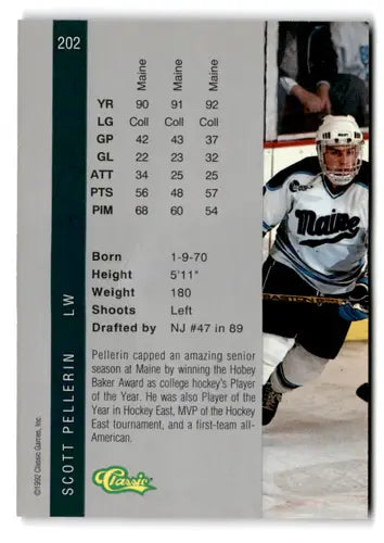 1992 Classic Four Sport #202 Scott Pellerin NM Near Mint ID:74478 - Hockey Card Single
