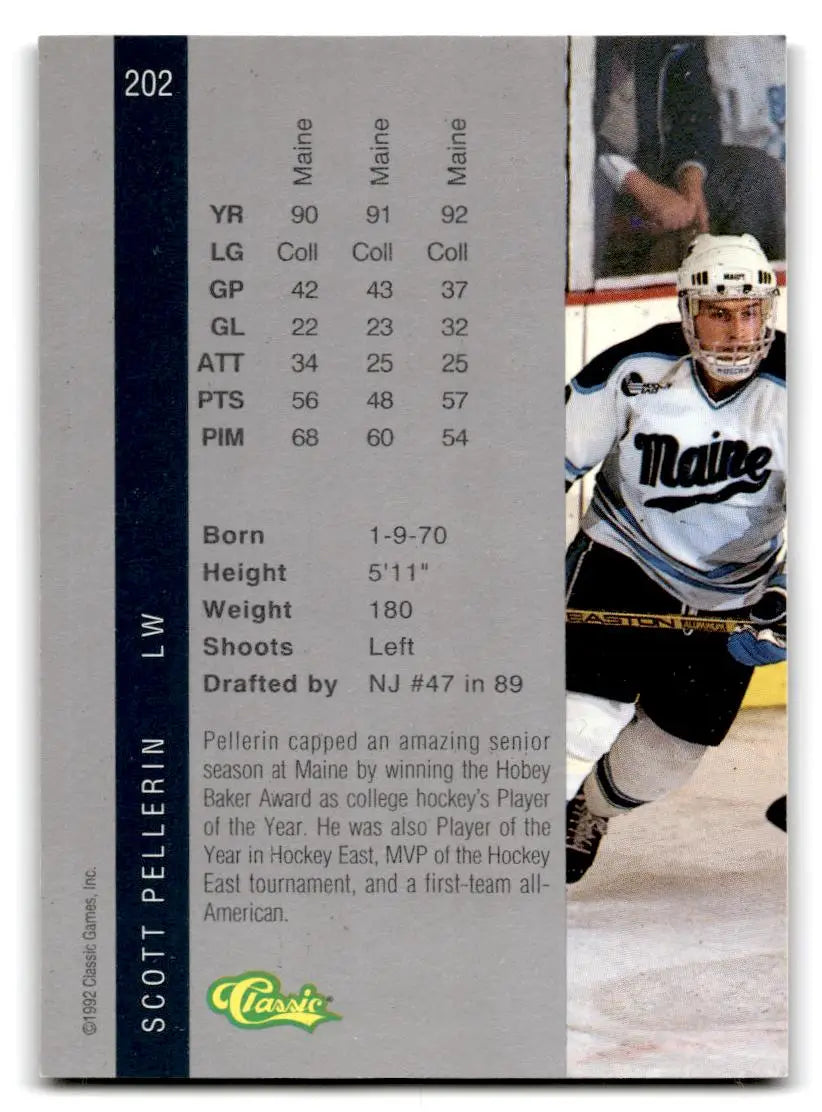 1992 Classic Four Sport #202 Scott Pellerin - Hockey Card Single