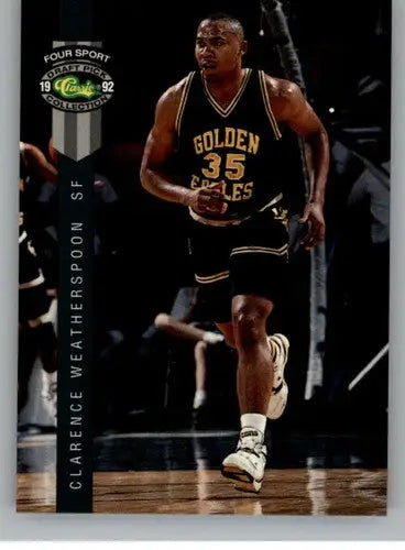 Original gloss 1992 Classic Four Sport Clarence Weatherspoon basketball card in NM-MT condition