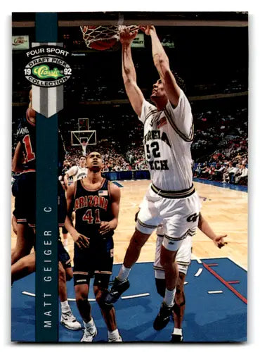 Basketball trading card from 1992 Classic Four Sport featuring Matt Geiger EX/NM Heat