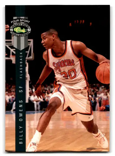 Billy Owens basketball card from 1992 Classic Four Sport series in EX/NM condition