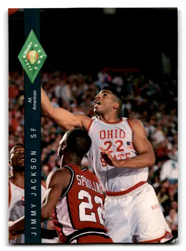 Basketball trading card from the 1992 Classic Four Sport series featuring Jimmy Jackson