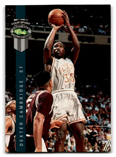 Basketball card from 1992 Classic Four Sport series featuring Dexter Cambridge EX/NM