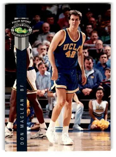 Original gloss Basketball trading card from 1992 Classic Four Sport featuring Don MacLean