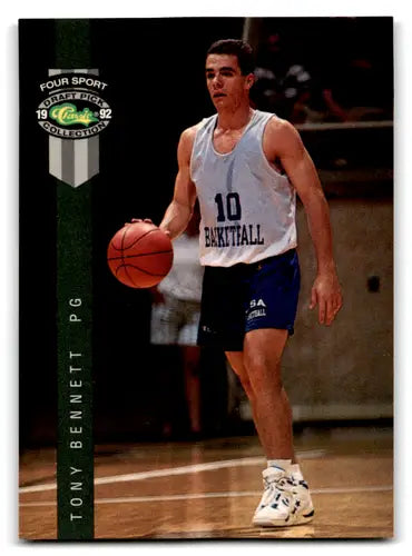 Original gloss Tony Bennett basketball card from 1992 Classic Four Sport series