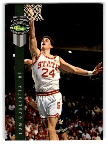 Original gloss 1992 Classic Four Sport Tom Gugliotta basketball card with Bullets ID 67850