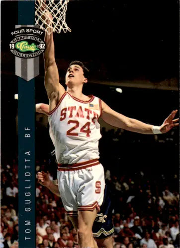 Basketball card featuring Tom Gugliotta from 1992 Classic Four Sport collection